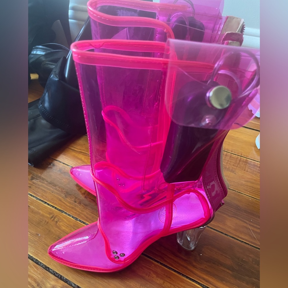 Neon Cowboy pink cowboy boots size 7